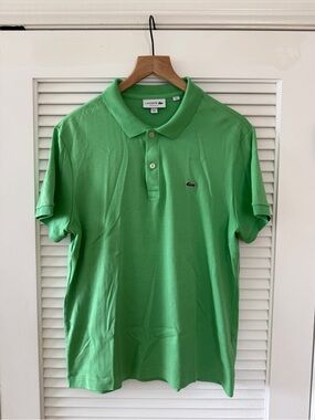 Lacoste Men’s Bright Green Cotton Piqué Polo